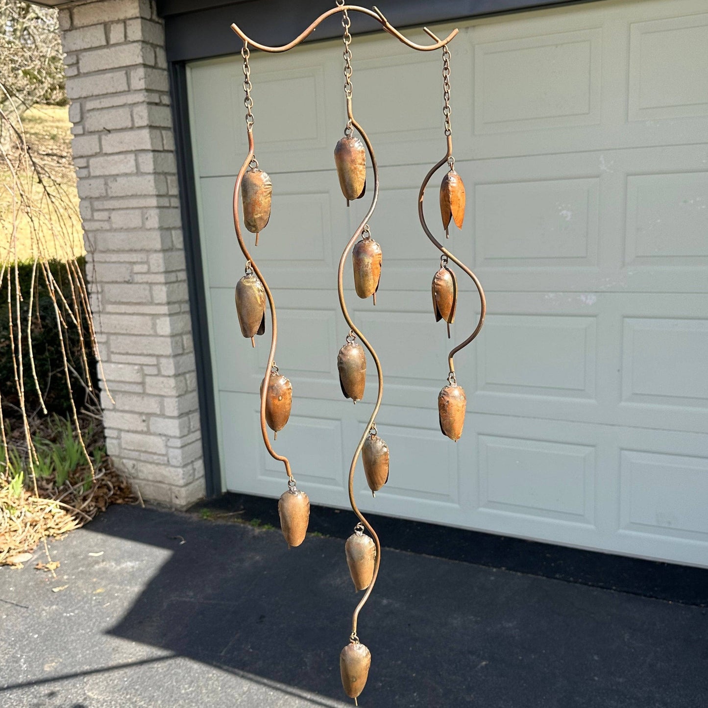 Happy Gardens - Triple Bell Spiral Wind Chime