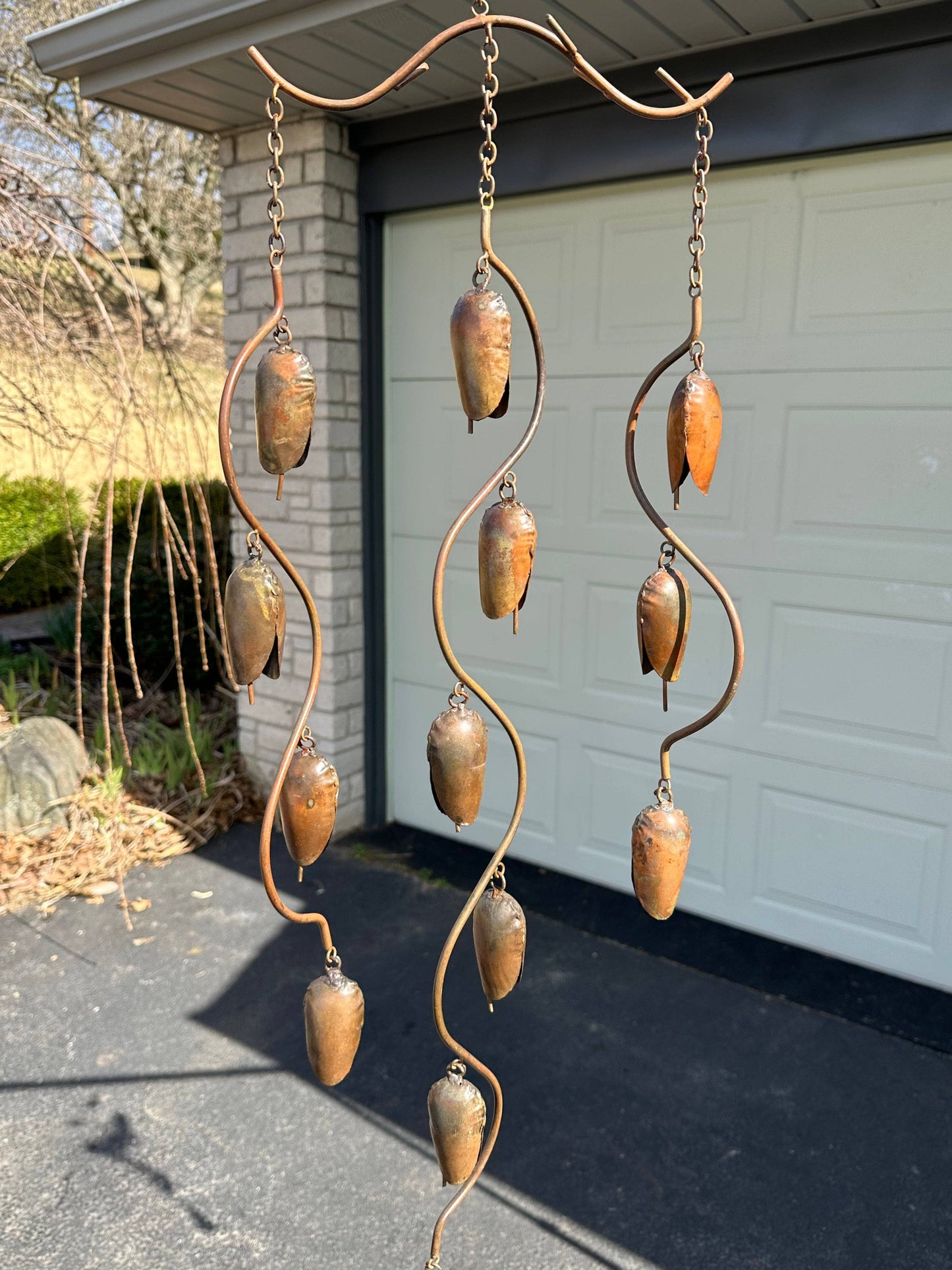 Happy Gardens - Triple Bell Spiral Wind Chime
