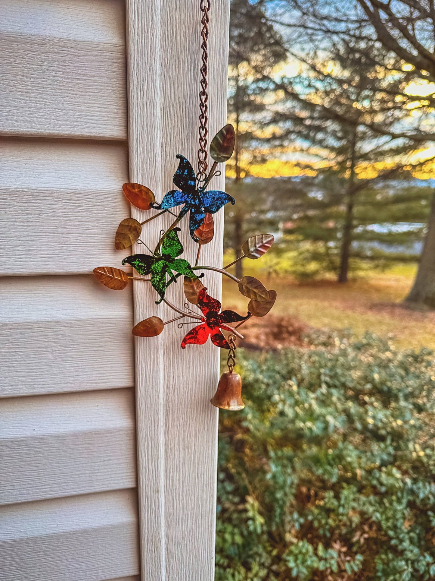 Butterflies On Branches Hanging Ornament-Ornaments-Happy Gardens