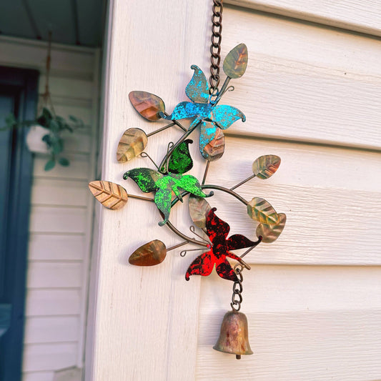 Butterflies On Branches Hanging Ornament-Ornaments-Happy Gardens