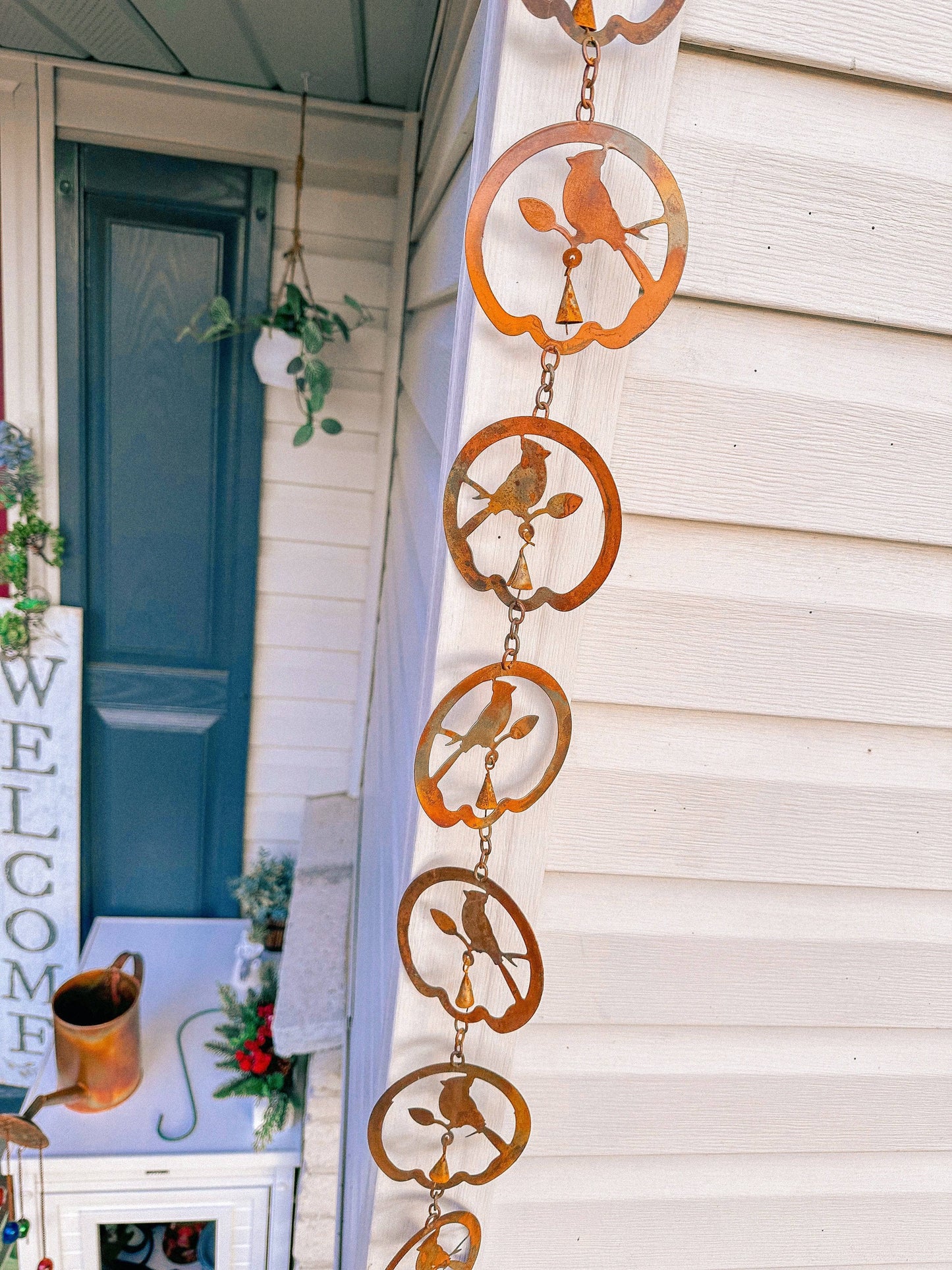 Happy Gardens - Bird with Bell Rain Chain