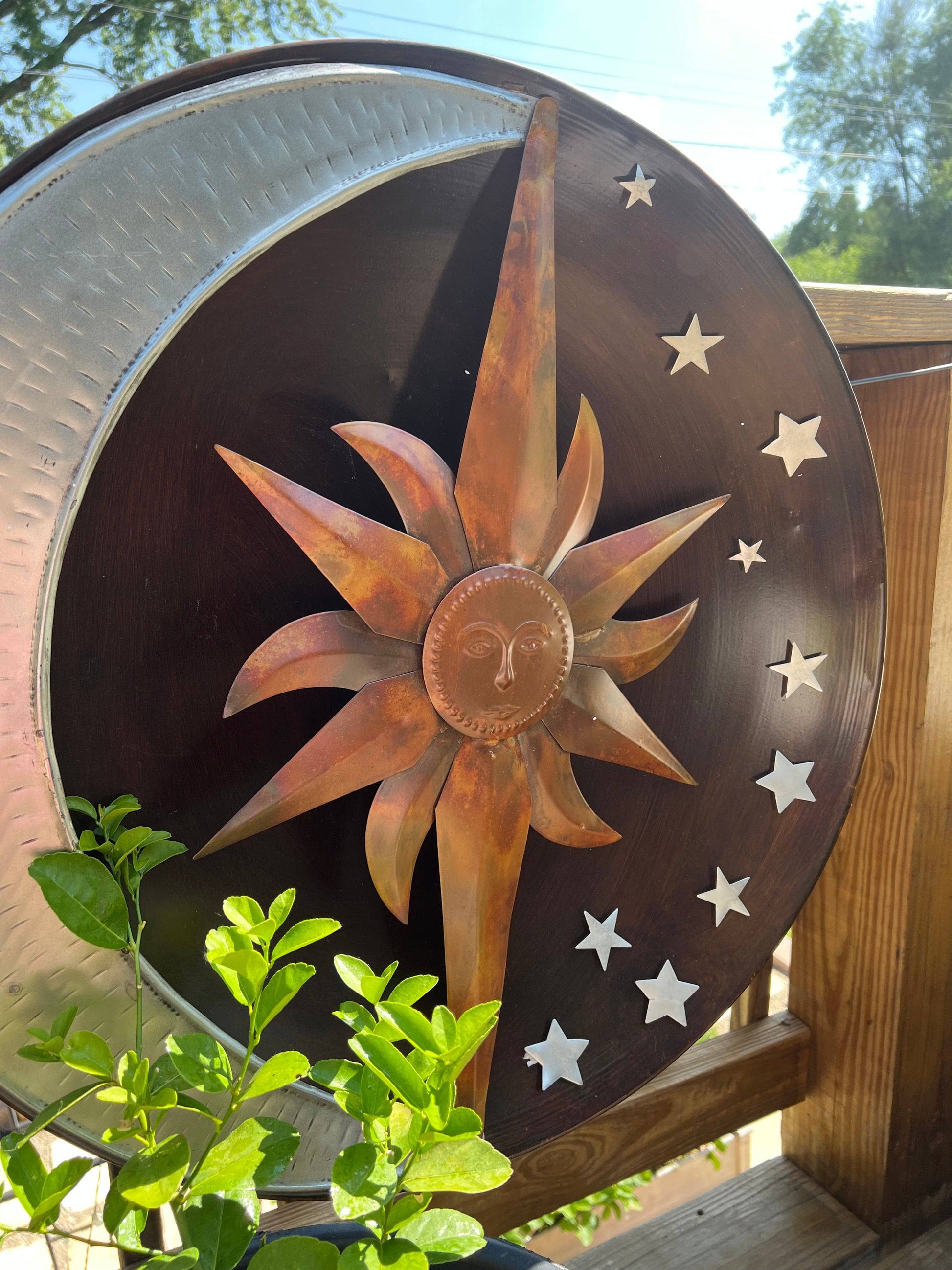 Happy Gardens - Raised Celestial Wall Decor Disc