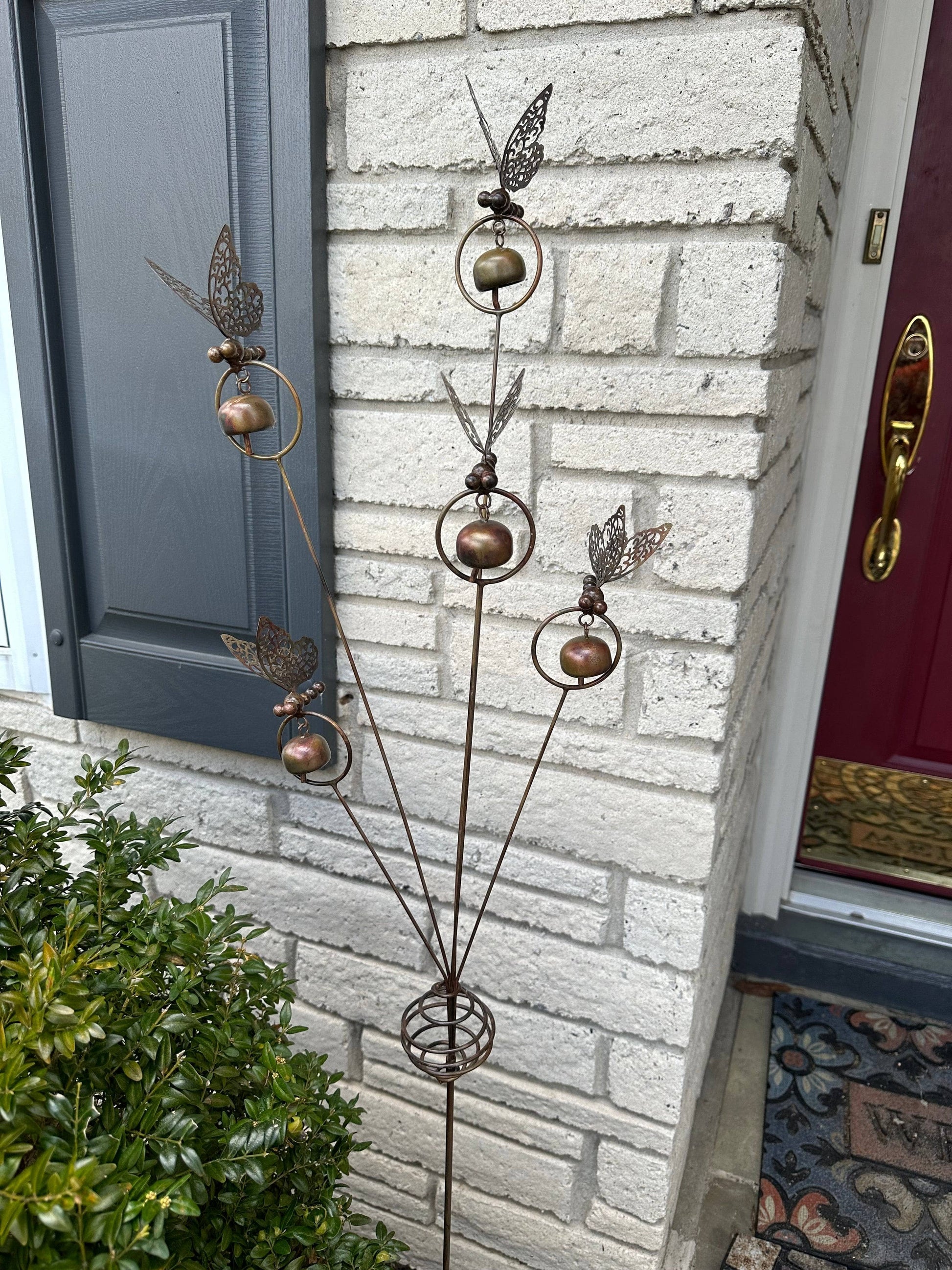 Butterflies and Bells Garden Stake-Garden Stakes & Rain Gauges-Happy Gardens