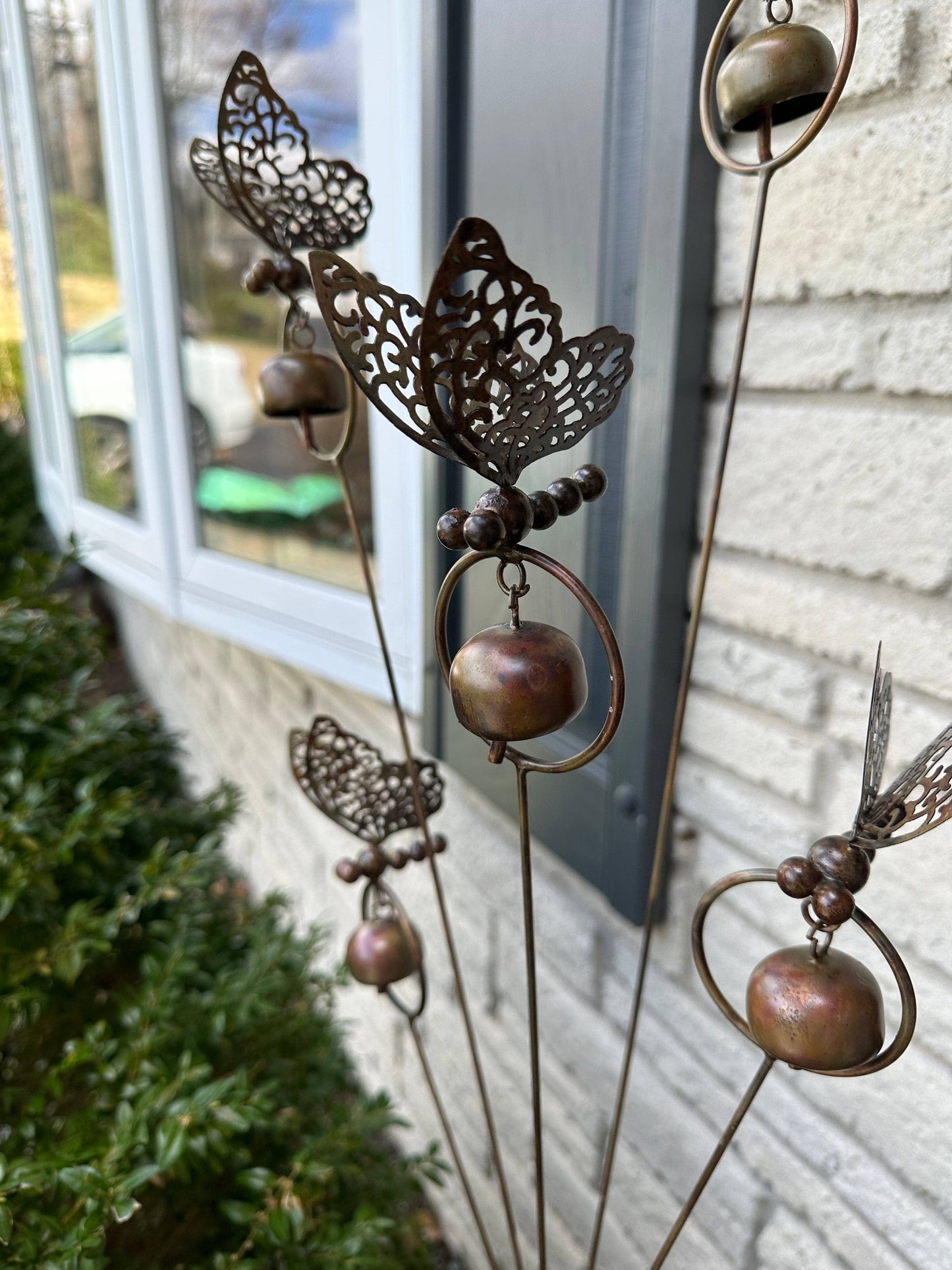 Butterflies and Bells Garden Stake-Garden Stakes & Rain Gauges-Happy Gardens