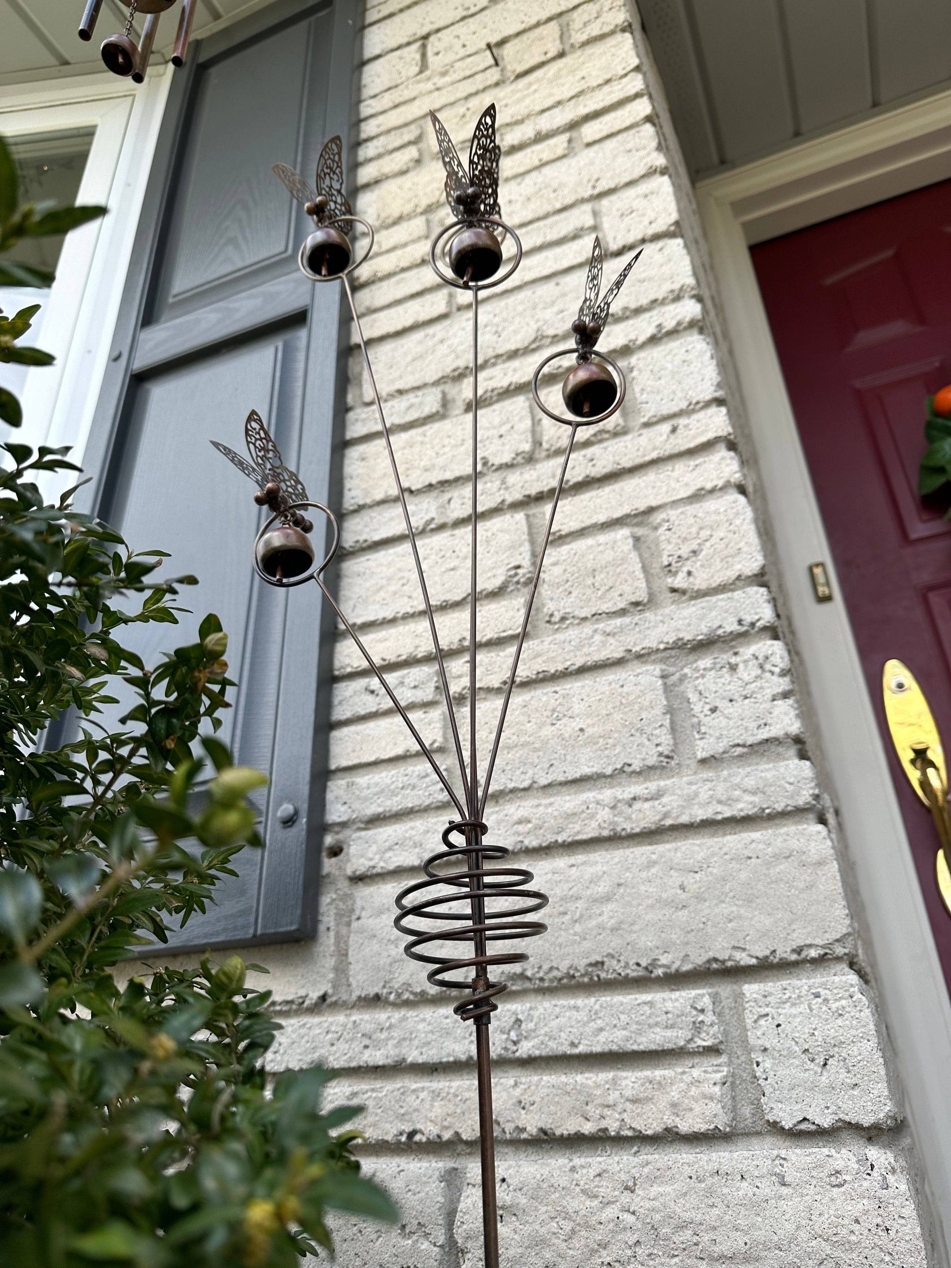 Butterflies and Bells Garden Stake-Garden Stakes & Rain Gauges-Happy Gardens