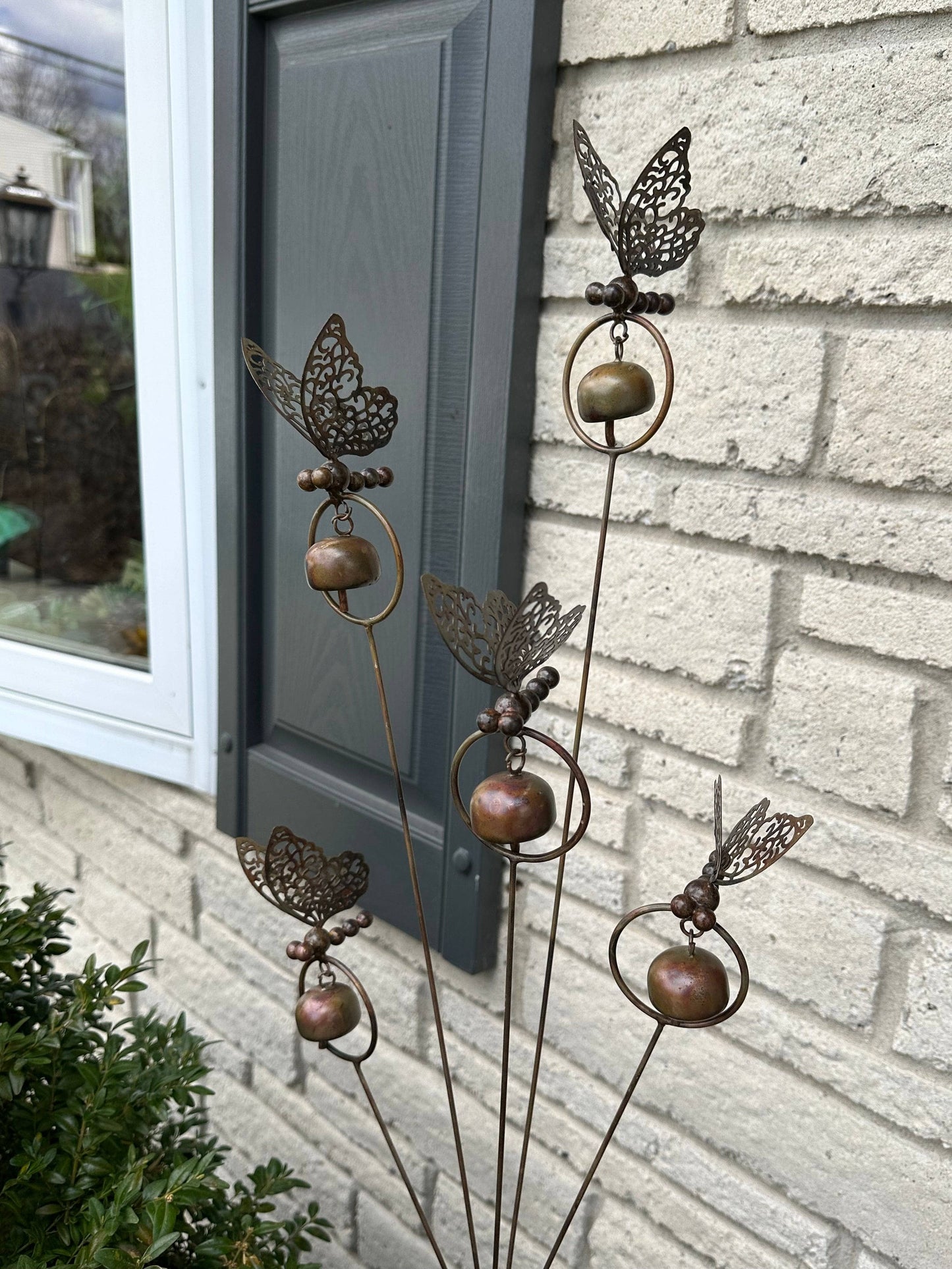 Butterflies and Bells Garden Stake-Garden Stakes & Rain Gauges-Happy Gardens