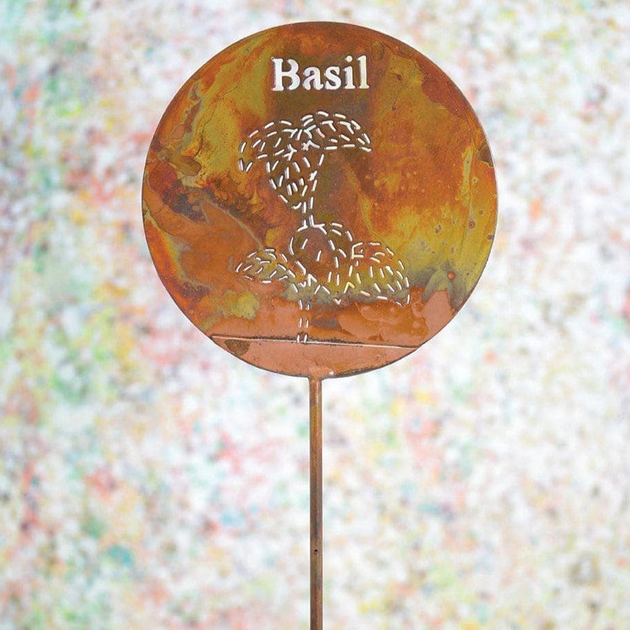 Happy Gardens - Basil Herb Garden Stake