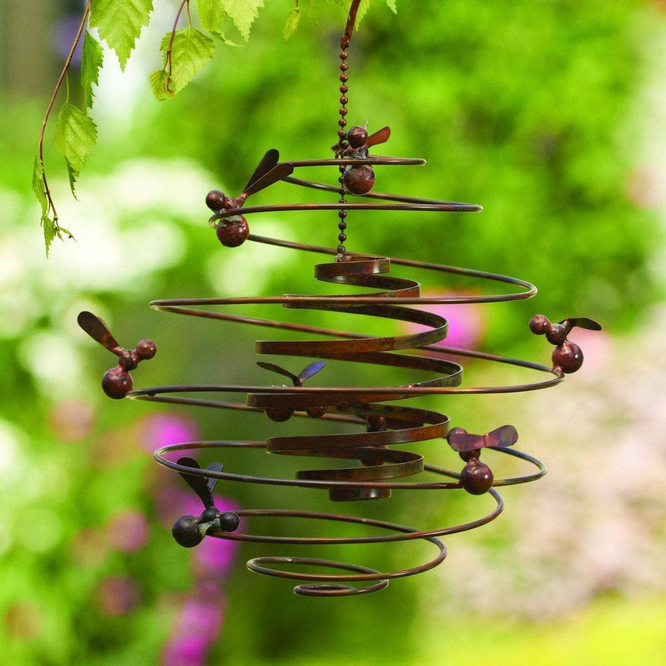 Happy Gardens - Bees (Double) Spiral Garden Ornament