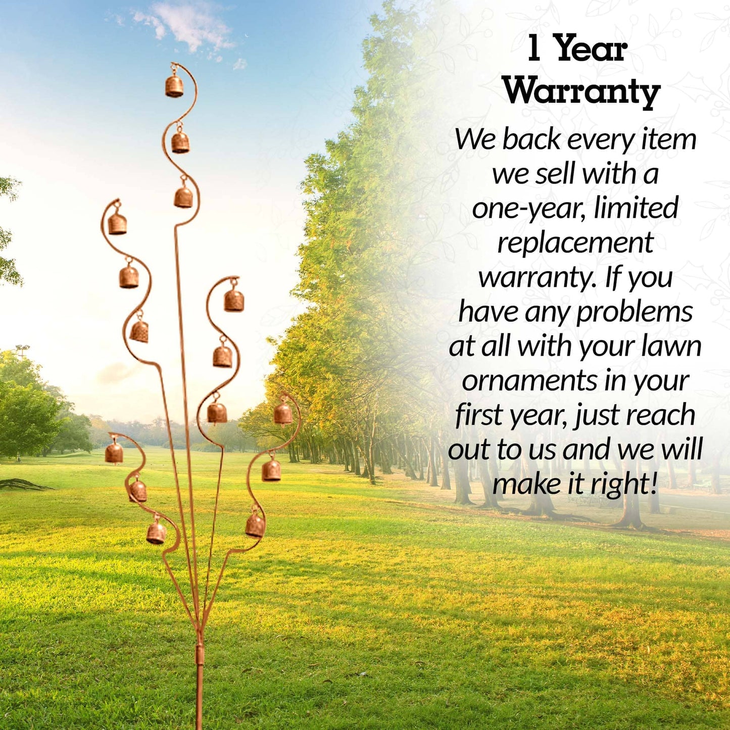 Happy Gardens - Bell Spiral Garden Stake