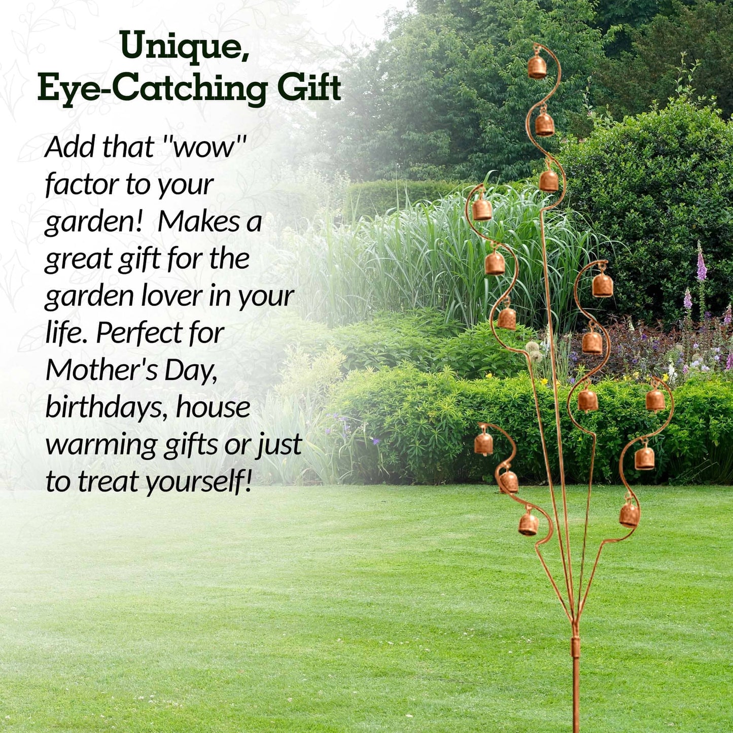 Happy Gardens - Bell Spiral Garden Stake