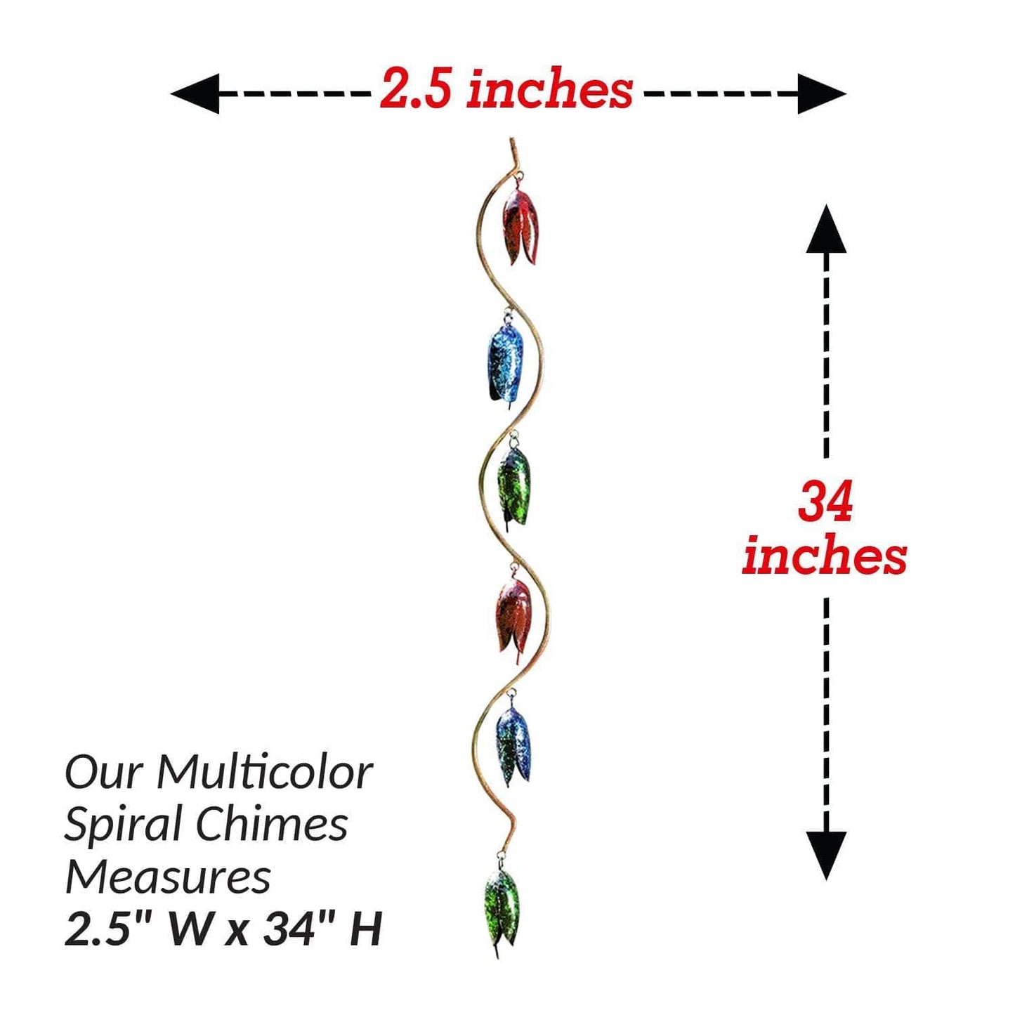 Happy Gardens - Bell Spiral Multicolor Wind Chime