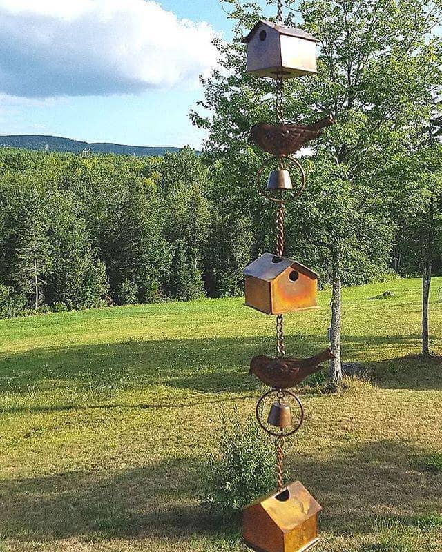 Happy Gardens - Bird House and Birds Garden Ornament