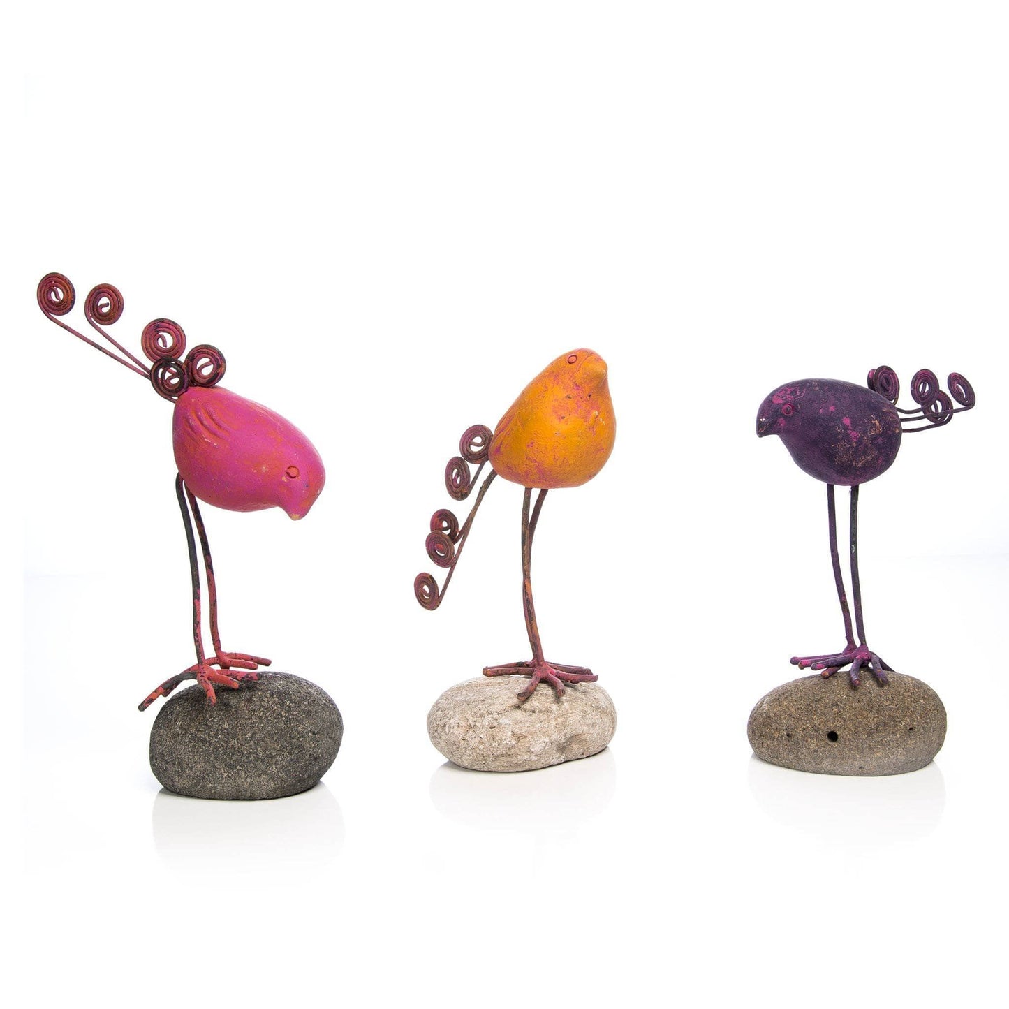 Happy Gardens - Bird on River Stone