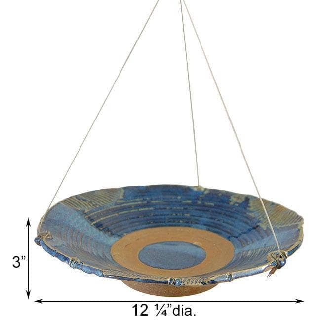 Ceramic Bird Bath, Medium, French Blue - Happy Gardens