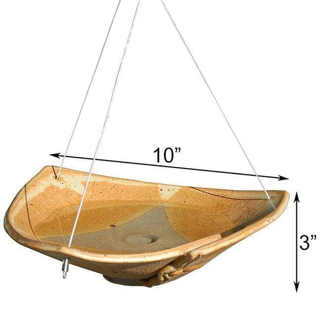 Ceramic Bird Bath, Small, Butternut - Happy Gardens