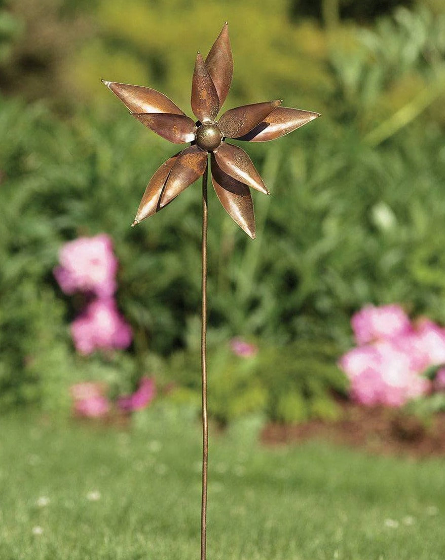 Happy Gardens - Dahlia Flower Wind Spinner 8”