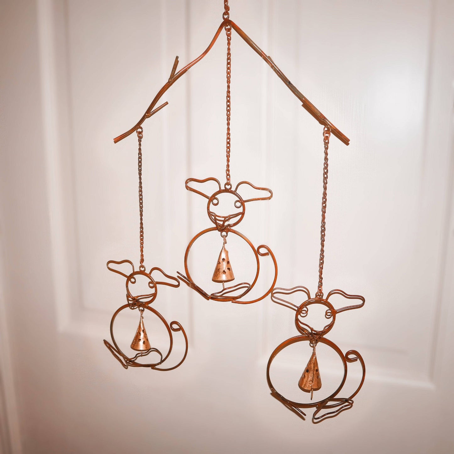 Happy Gardens - Dogs w/Bells Wind Chime