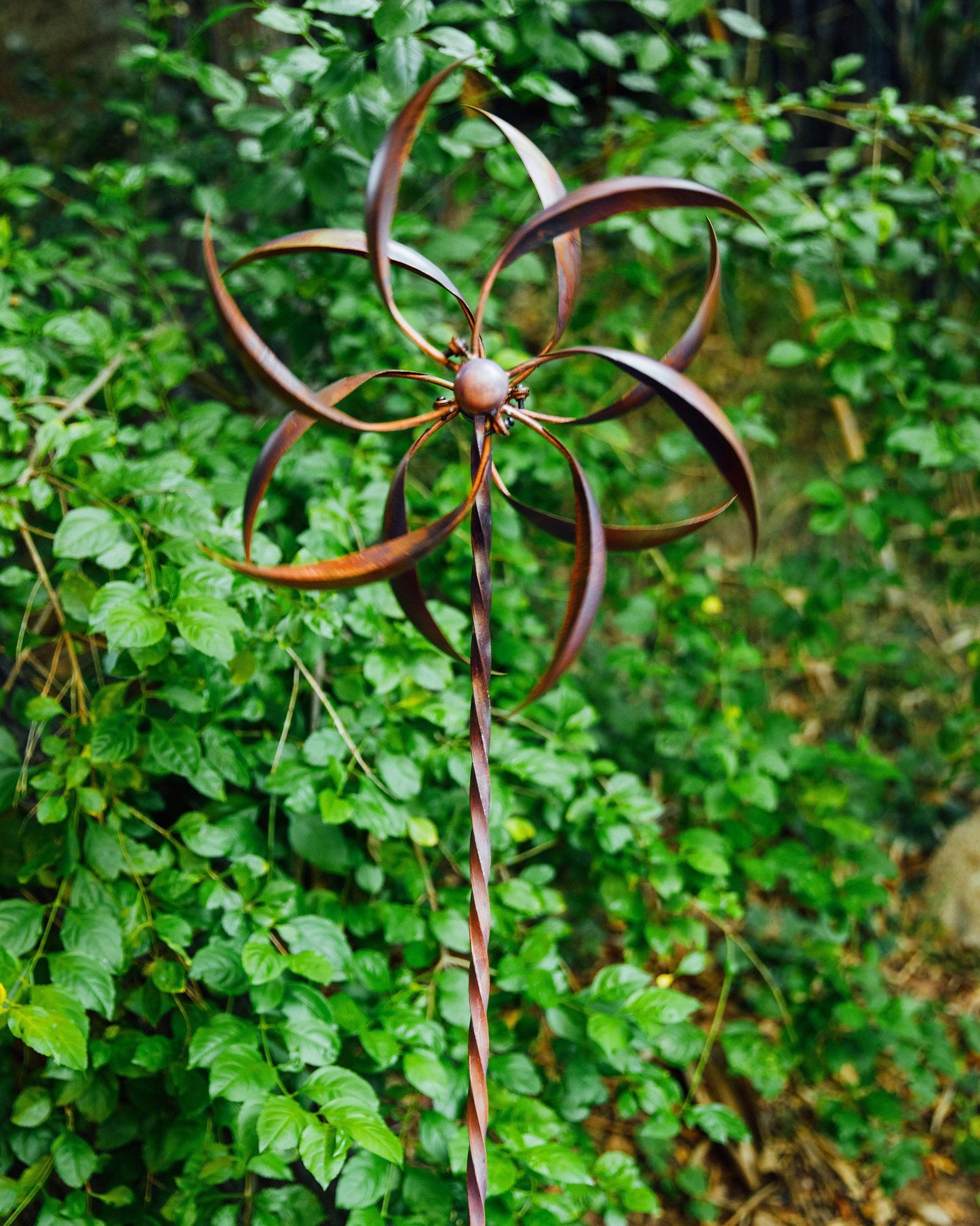 Happy Gardens - 15" Flamed Feather Wind Spinner