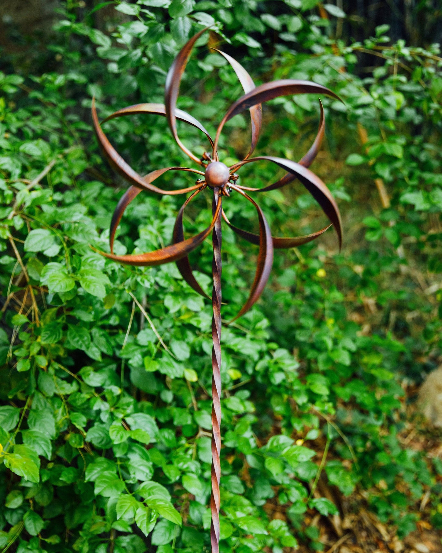 Happy Gardens - 15" Flamed Feather Wind Spinner