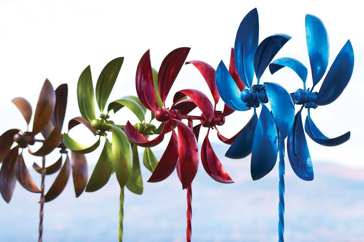 Happy Gardens - 22" Flamed Feather Wind Spinner