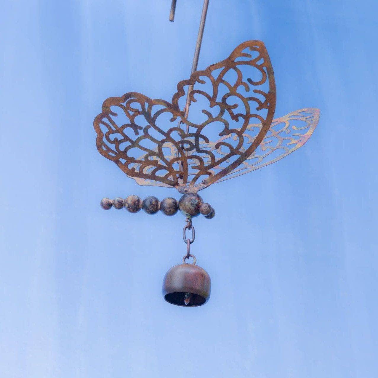 Hanging Butterfly with Bell - Happy Gardens