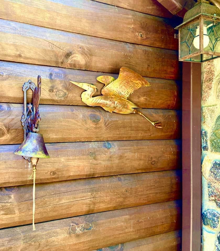 Happy Gardens - Hanging Heron Wall Art