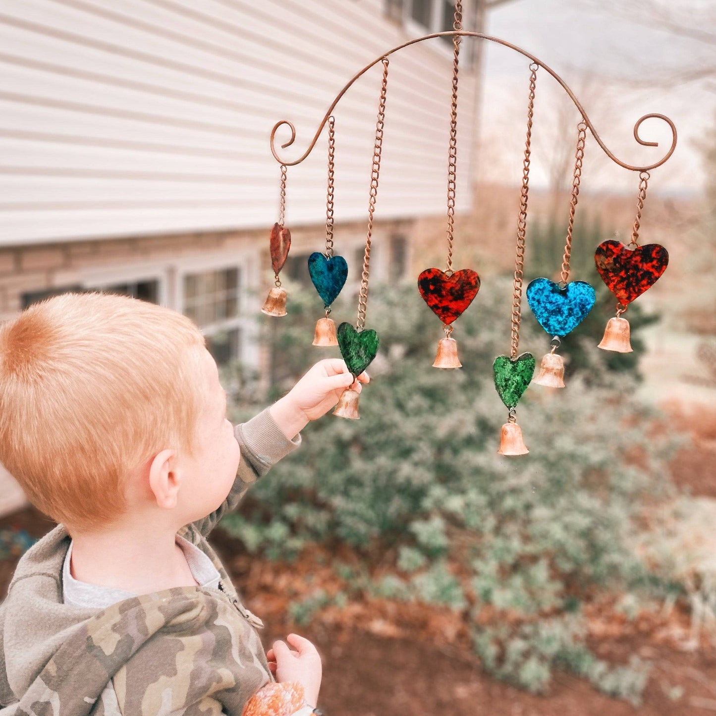 Happy Gardens - Hearts Multicolor Wind Chime