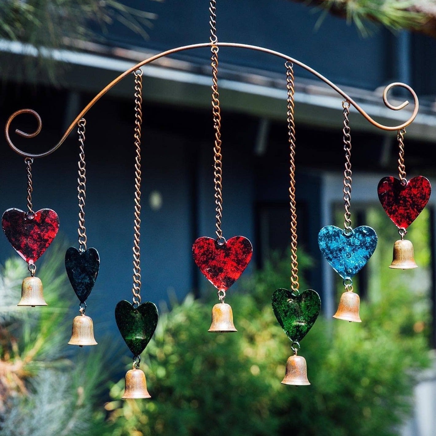 Happy Gardens - Hearts Multicolor Wind Chime