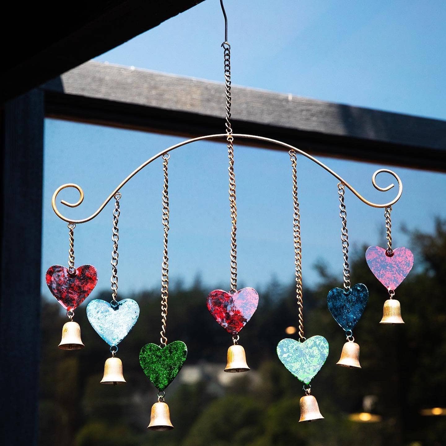 Happy Gardens - Hearts Multicolor Wind Chime