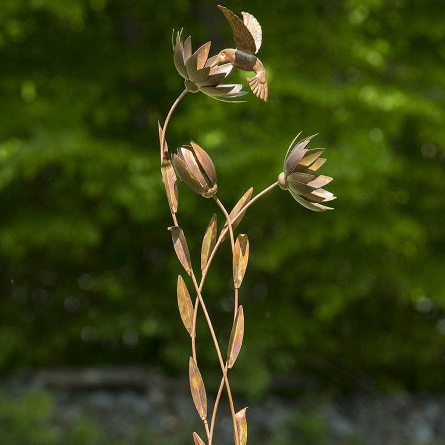 Happy Gardens - Hummingbird Floral Garden Stake