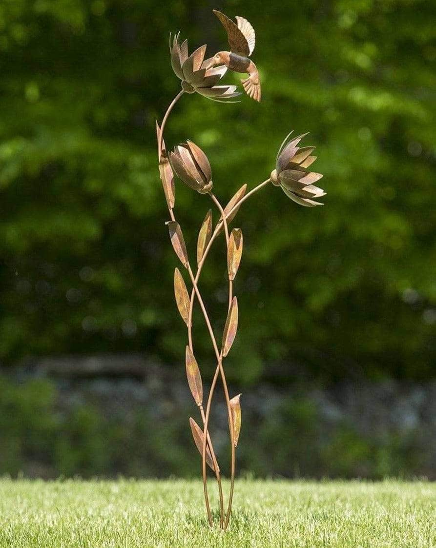 Happy Gardens - Hummingbird Floral Garden Stake