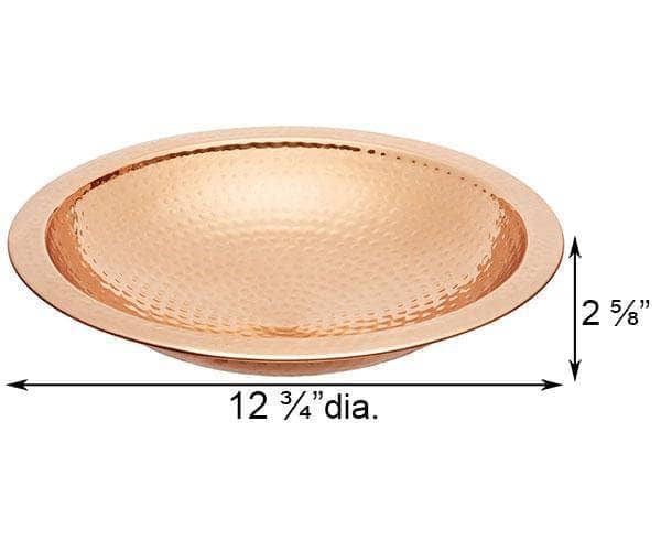 Metal Bird Bath and Stake, Hammered Copper - Happy Gardens