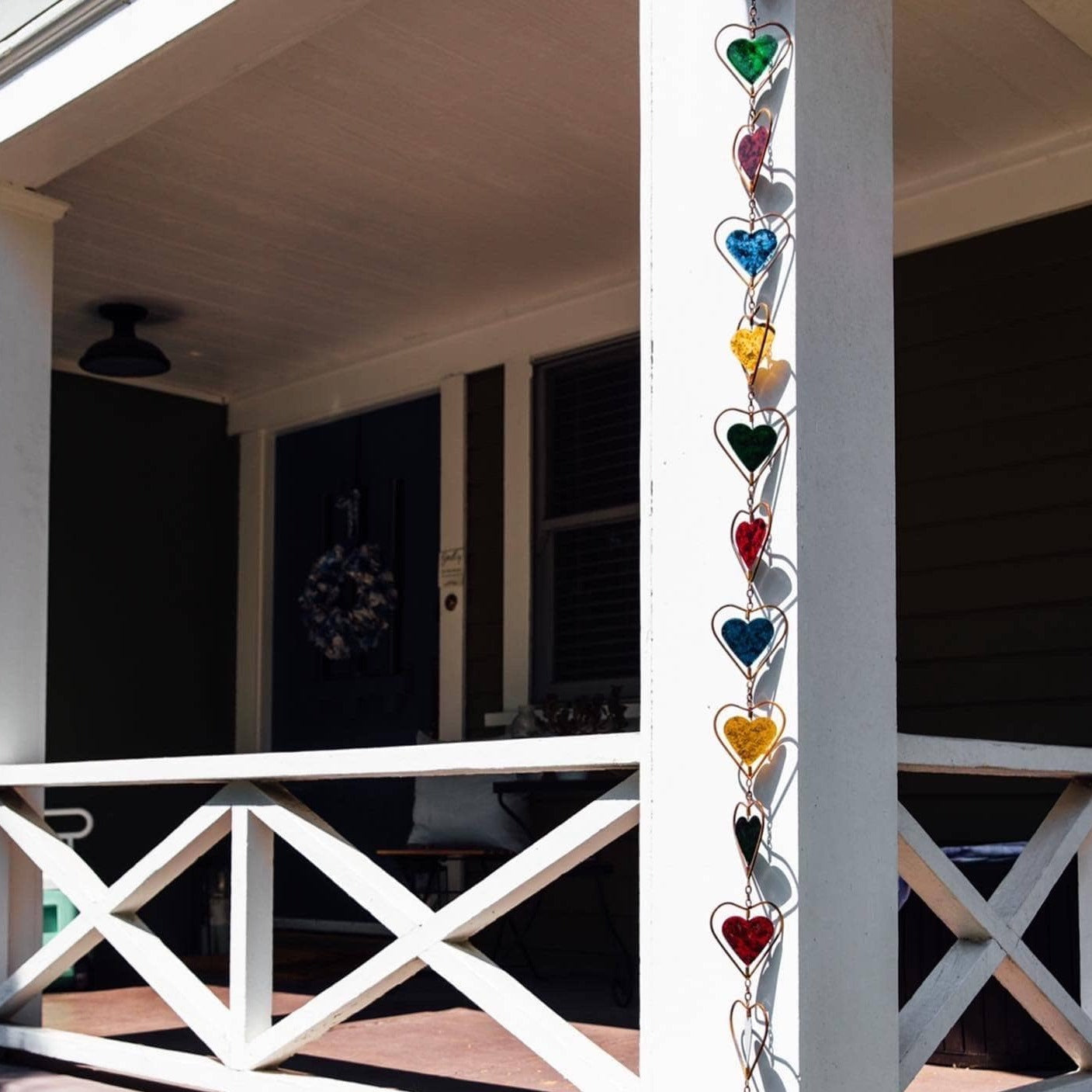Happy Gardens - Multicolor Heart Rain Chain