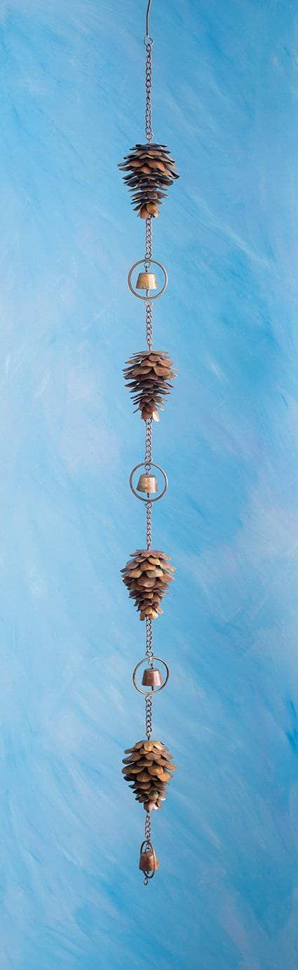 Happy Gardens - Pinecones and Bells Hanging Garden Ornament