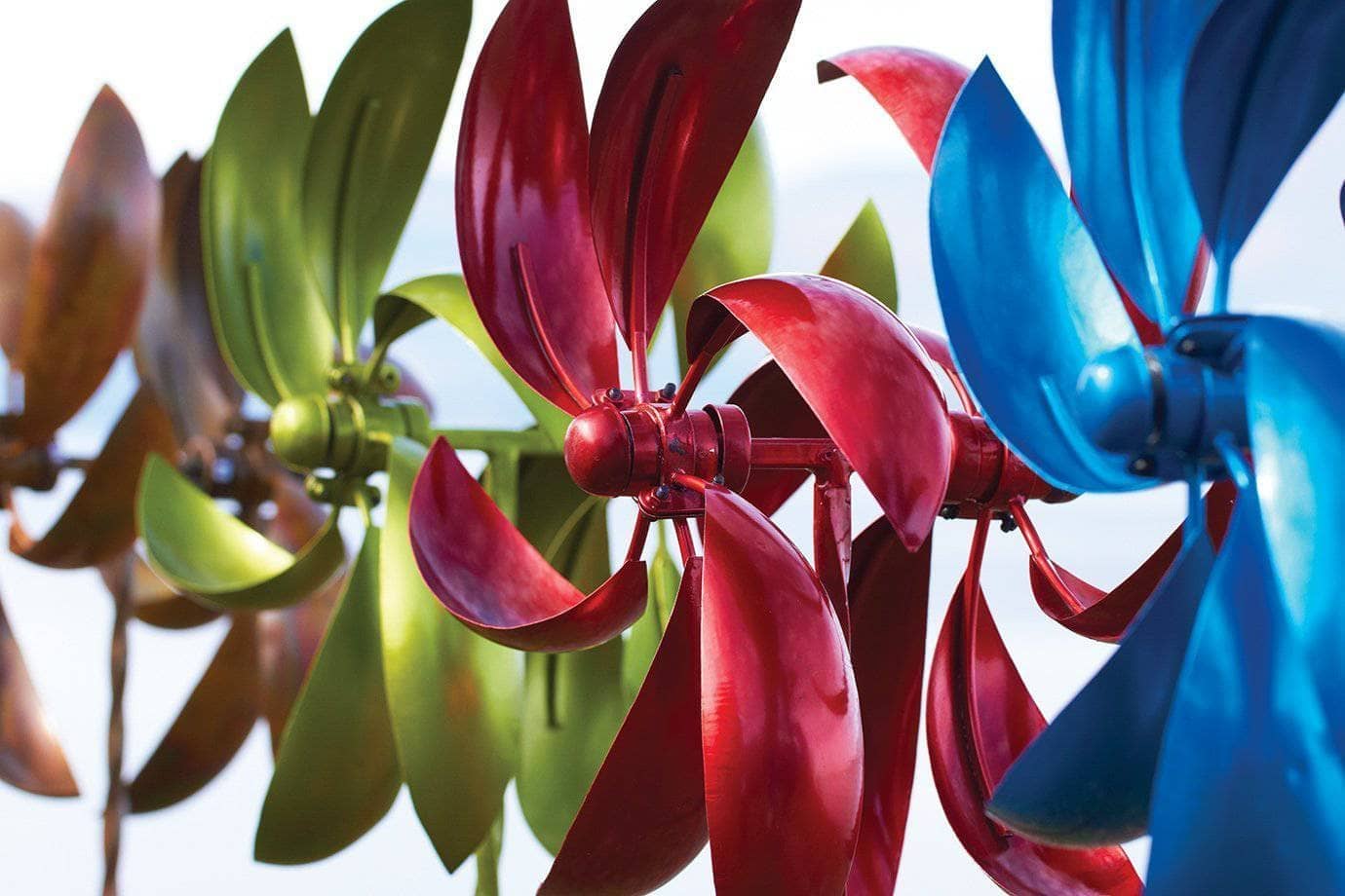 Happy Gardens - 22” Red Feather Wind Spinner