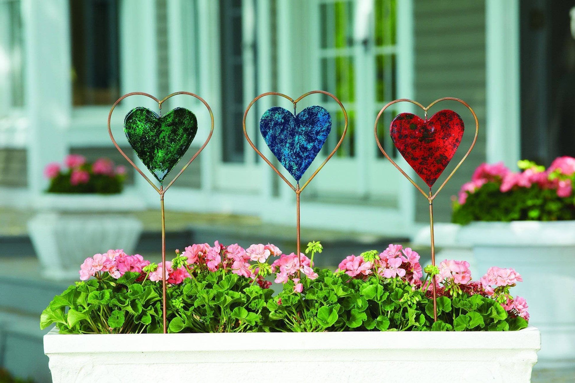 Red Heart Disc Garden Stake