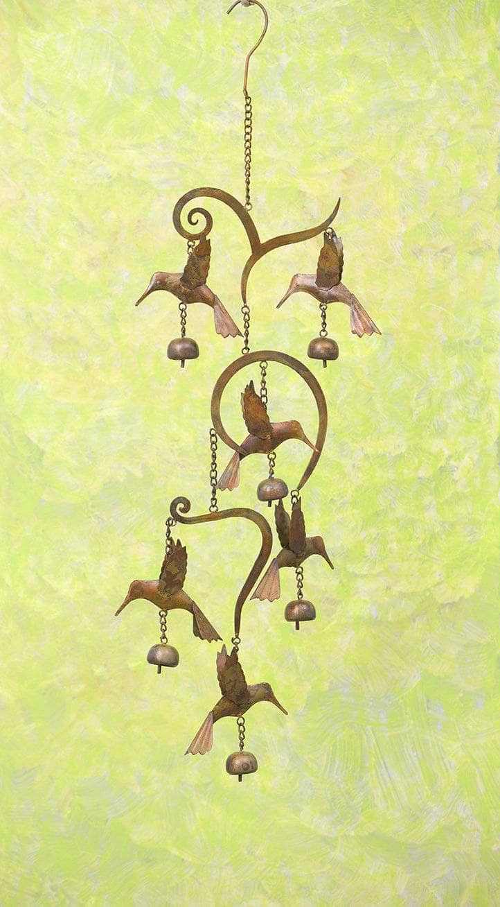Happy Gardens - Scrollwork Hummingbird Wind Chime