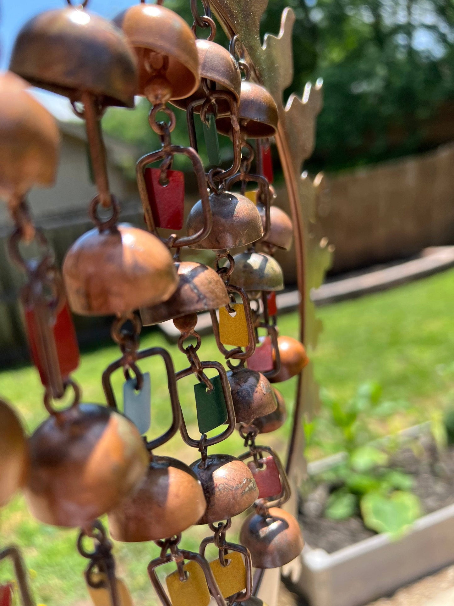 Happy Gardens - Sun w/Dangles Wind Chime