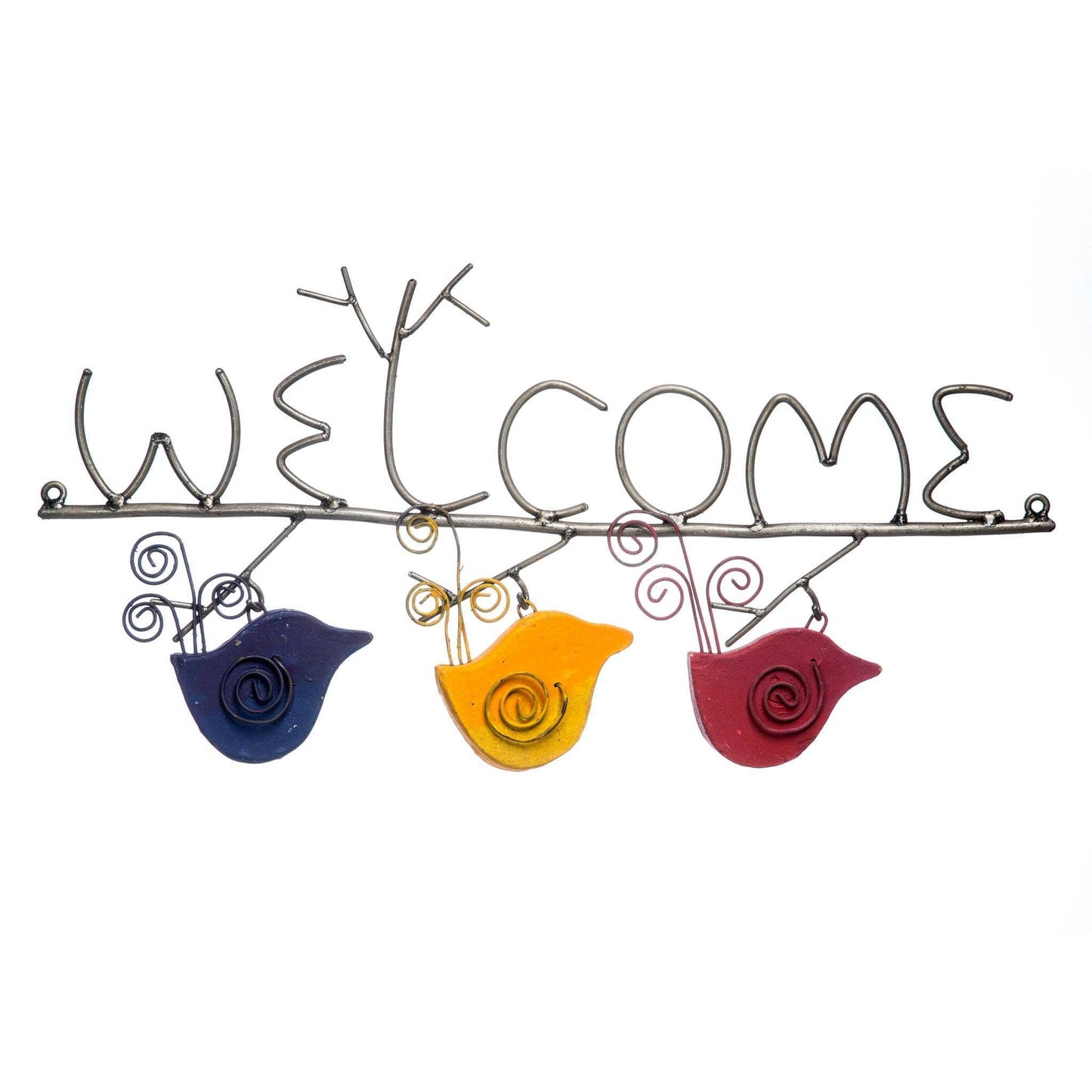 Happy Gardens - Swirly Bird Welcome Sign