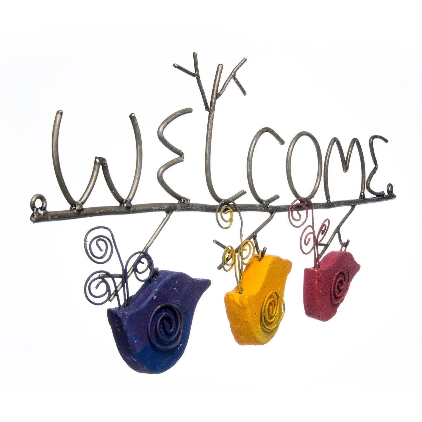 Happy Gardens - Swirly Bird Welcome Sign