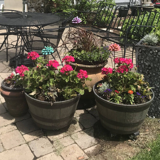 Happy Gardens - Terra Cotta Flower Stakes