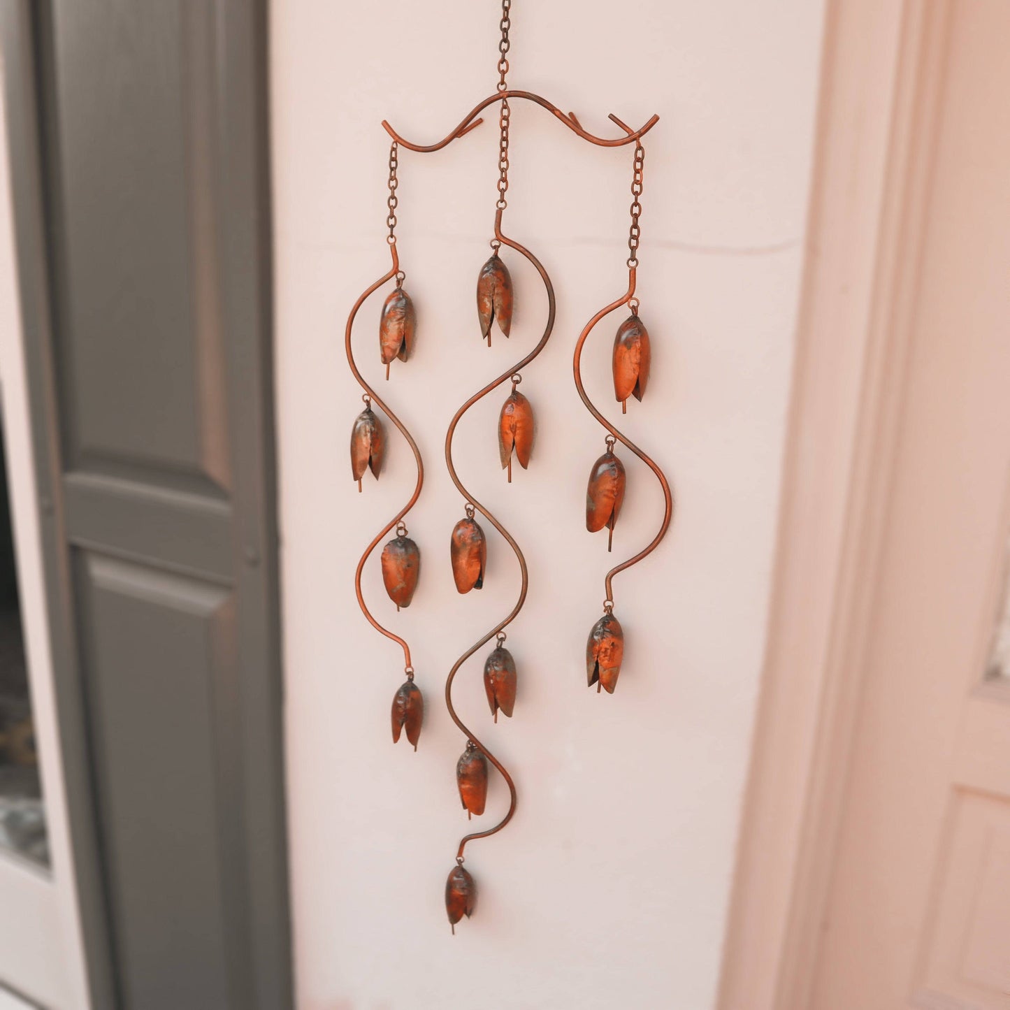 Happy Gardens - Triple Bell Spiral Wind Chime