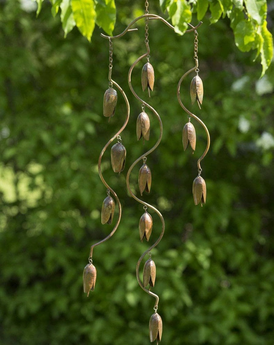 Happy Gardens - Triple Bell Spiral Wind Chime