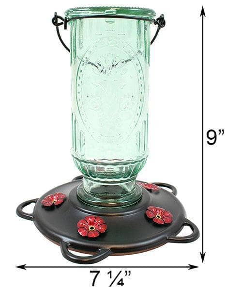Vintage Bottle Hummingbird Feeder - Happy Gardens