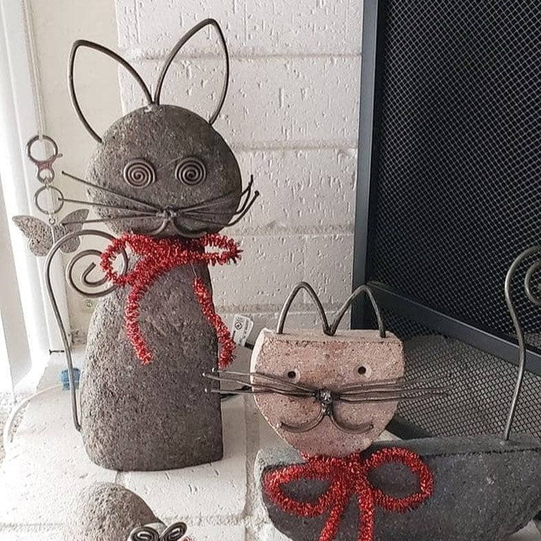 Happy Gardens - Whiskered Cat Garden Statue