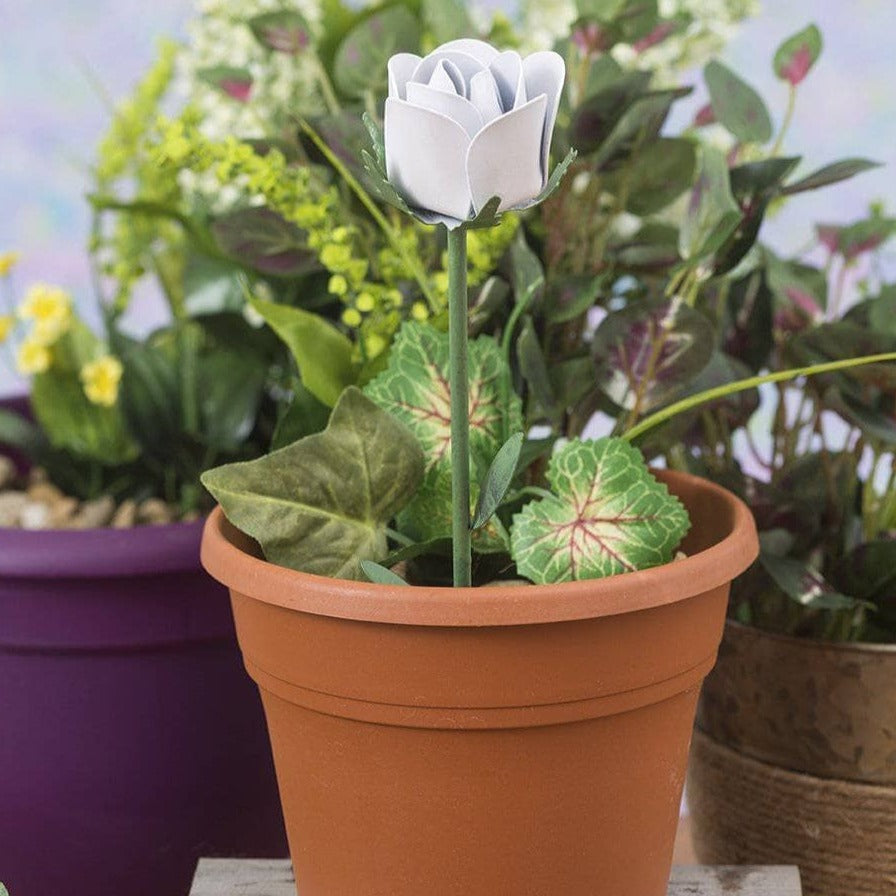 Happy Gardens - White Rose Plant Pick