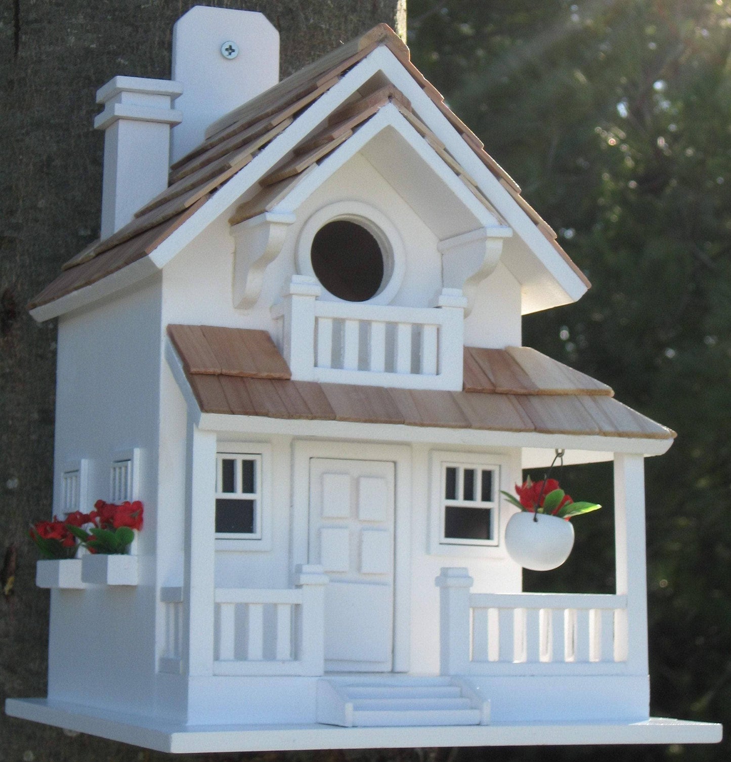 Happy Gardens - White Veranda Bird House