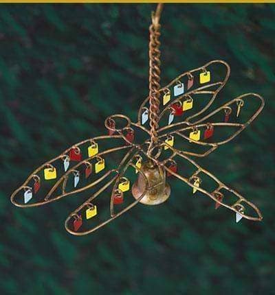 Copper Dragonfly Wind Chime, Dragonfly Gifts, Garden Decor, Garden