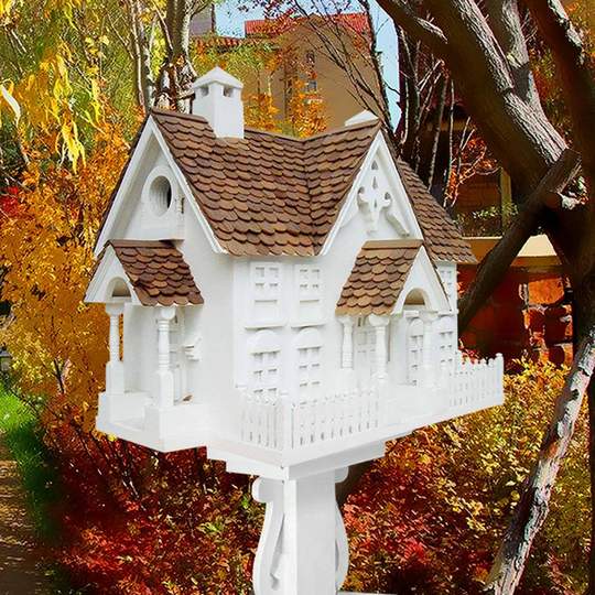 white birdhouse