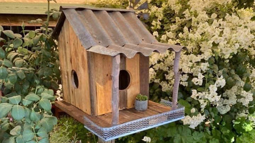 Dyfzdhu Garden Decorations Outdoor Bird House Outside Hummingbird House  With Hole Bluebirds Finch Hanging Big Birdhouse Nesting Box